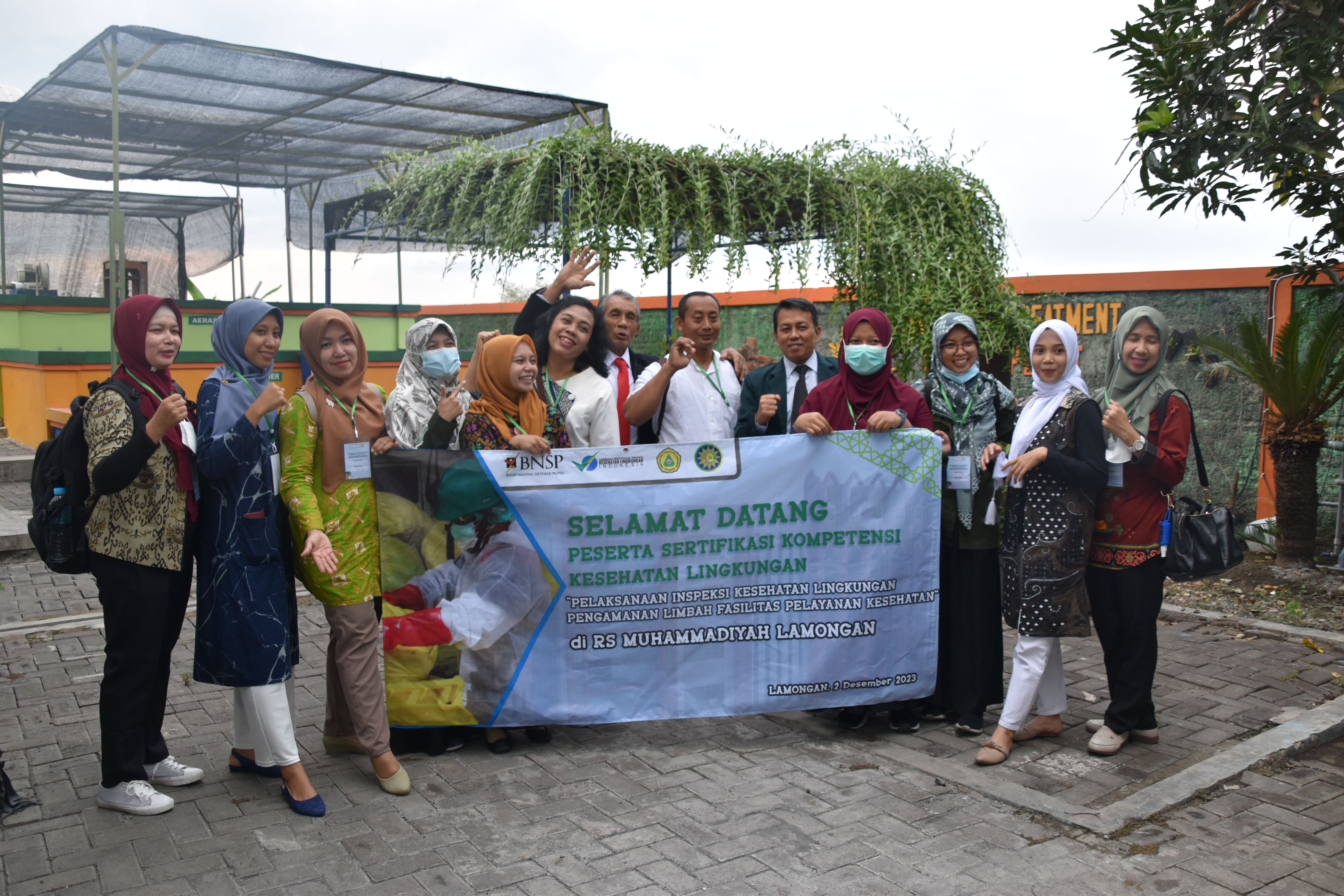 Sertifikasi Klaster Pelaksanaan Inspeksi Kesehatan Lingkungan Pengamanan Limbah Fasyankes  TUK Rumah Sakit Muhammadiyah Lamongan 2 Desember 2023
